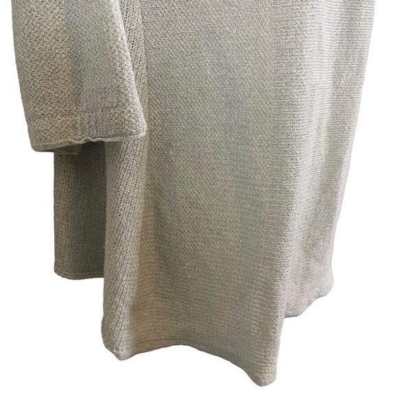 Terra SJ Apparel Womens Light Gray 100% Linen Knit Summer Sweater Lagenlook M - Picture 2 of 16